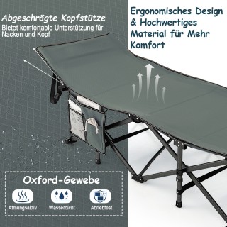 Costway Φορητό Κρεβάτι Κάμπινγκ με Αντοχή 272kg και Εργονομικό Σχε... Costway Φορητό Κρεβάτι Κάμπινγκ με Αντοχή 272kg και Εργονομικό Σχε...