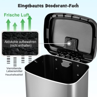 Costway Κάδος Απορριμμάτων 50L με Αθόρυβο Κλείσιμο και Αποσμητικό α... Costway Κάδος Απορριμμάτων 50L με Αθόρυβο Κλείσιμο και Αποσμητικό α...