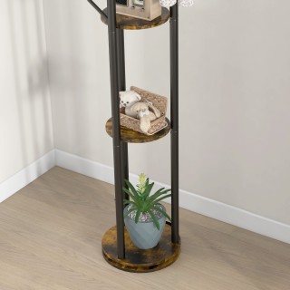 HOMCOM Περιστρεφόμενη Κρεμάστρα Δαπέδου με 8 Γάντζους και 4 Ράφια σ... HOMCOM Περιστρεφόμενη Κρεμάστρα Δαπέδου με 8 Γάντζους και 4 Ράφια σ...