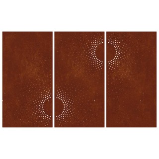 vidaXL  Σετ 3 Τμχ Διακοσμητικά Τοίχου Κήπου από Ατσάλι Corten με Σχ...