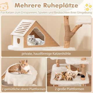 Costway Πολυτελές Δέντρο Γάτας από Φυσικό Ξύλο Αχλαδιάς με Πλατφόρμ... Costway Πολυτελές Δέντρο Γάτας από Φυσικό Ξύλο Αχλαδιάς με Πλατφόρμ...