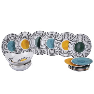 Villa DEste Σετ πιάτων 18 κομματιών από οπαλίνα γυαλί για 6 άτομα ... Villa DEste Σετ πιάτων 18 κομματιών από οπαλίνα γυαλί για 6 άτομα ...