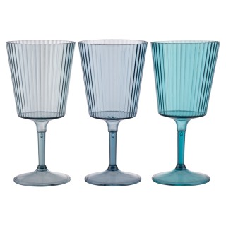 Villa DEste  Σετ 12 τμχ Πλαστικό ποτήρι 400 ml μπλε PS Shades of Oc...