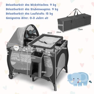 Costway Πολυλειτουργικό Κέντρο Φροντίδας Μωρού 5-σε-1 BE10044DE-GR Costway Πολυλειτουργικό Κέντρο Φροντίδας Μωρού 5-σε-1 BE10044DE-GR