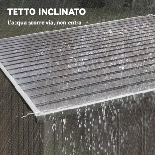 Outsunny Μεταλλικό Σπιτάκι Εργαλείων 1.5x2m με Βάση, Συρόμενη Πόρτα...