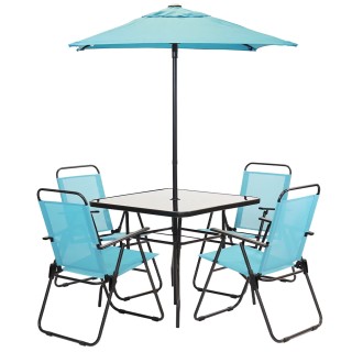 Shally Dogan Σετ Τραπεζαρίας 6 Τεμαχίων για Κήπο με Ομπρέλα και 4 ... Shally Dogan Σετ Τραπεζαρίας 6 Τεμαχίων για Κήπο με Ομπρέλα και 4 ...