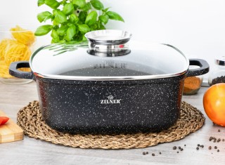 Τετράγωνη Γάστρα με Μαρμάρινη Αντικολλητική Επίστρωση 28cm ZILNER Z... Τετράγωνη Γάστρα με Μαρμάρινη Αντικολλητική Επίστρωση 28cm ZILNER Z...
