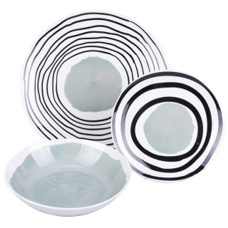 Villa DEste Σετ πιάτων 18 τεμαχίων από πορσελάνη για 6 άτομα σε 3 ... Villa DEste Σετ πιάτων 18 τεμαχίων από πορσελάνη για 6 άτομα σε 3 ...