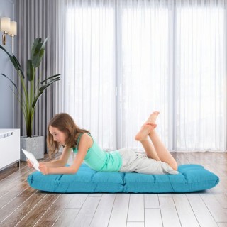 Costway Ξαπλώστρα Δαπέδου με Πλάτη από Κοραλλένιο Βελούδο, Τυρκουάζ... Costway Ξαπλώστρα Δαπέδου με Πλάτη από Κοραλλένιο Βελούδο, Τυρκουάζ...