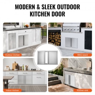 Πόρτα BBQ VEVOR 710x482mm Διπλή Ανοξείδωτη για Εξωτερική Κουζίνα S... Πόρτα BBQ VEVOR 710x482mm Διπλή Ανοξείδωτη για Εξωτερική Κουζίνα S...