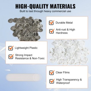 Σετ Υλικών για Κατασκευή Κουμπιών 32mm VEVOR (500 τεμ.) XZGSLH32MM... Σετ Υλικών για Κατασκευή Κουμπιών 32mm VEVOR (500 τεμ.) XZGSLH32MM...