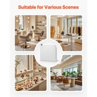 VEVOR Λευκός Ορθογώνιος Πάγκος Υποδοχής 46.46 ιντσών YBQTJXWCTBDCYN...