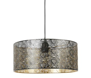 Ostaria Μεταλλικό Φωτιστικό Ανάρτησης Corazon Μαύρο και Χρυσό -36167