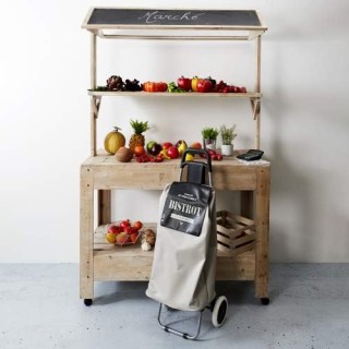 Καρότσι Αγορών Bistro 50L 35,5 x 94,5 x 32,5 cm  Μπεζ SH1520-Taupe ...