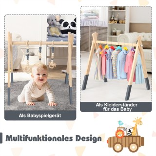 Costway Ξύλινο Γυμναστήριο Δραστηριοτήτων για Μωρά με 3 Παιχνίδια -... Costway Ξύλινο Γυμναστήριο Δραστηριοτήτων για Μωρά με 3 Παιχνίδια -...