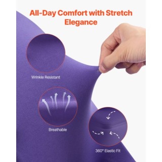 VEVOR Καλύμματα Καρεκλών 50 Τεμαχίων Μοβ με Διαστάσεις 45 x 46 x 77...