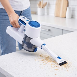 BAKAJI Ασύρματη Επαναφορτιζόμενη Σκούπα 2 σε 1 150W με Περιστρεφόμε...