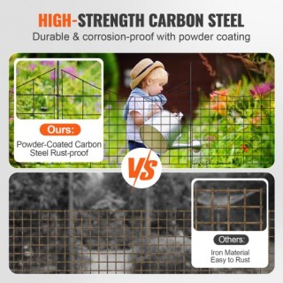 Φράχτης Κήπου VEVOR, 5τμχ, 36.6x29.5, Μεταλλικός Φράχτης Ζώων, Διακ... Φράχτης Κήπου VEVOR, 5τμχ, 36.6x29.5, Μεταλλικός Φράχτης Ζώων, Διακ...