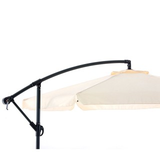 BAKAJI  Ομπρελόνι Κήπου Εκκεντρωμένο 3x3 Εκρού Ύφασμα με Κρεμαστό Κ...