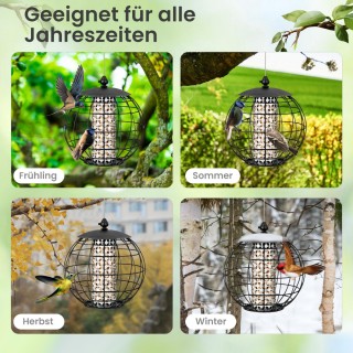 Costway Ανθεκτική Ταΐστρα Πουλιών κατά των Σκίουρων, Κρεμαστή, 21 x...