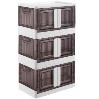 BAKAJI Σετ 3 Κουτιά Αποθήκευσης Οργάνωσης Αναδιπλούμενα 3 x 45 Λίτ... BAKAJI Σετ 3 Κουτιά Αποθήκευσης Οργάνωσης Αναδιπλούμενα 3 x 45 Λίτ...