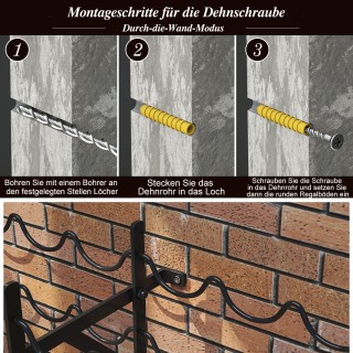 Costway Μεταλλική Ραφιέρα Κρασιών 10 Επιπέδων για 100 Φιάλες - Αντο... Costway Μεταλλική Ραφιέρα Κρασιών 10 Επιπέδων για 100 Φιάλες - Αντο...