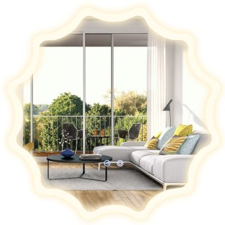 Costway  Καθρέφτης Μπάνιου LED με Αντιθαμβωτική Λειτουργία και Ρυθμ...