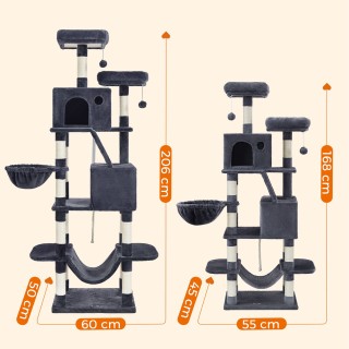 Δέντρο Γάτας - Ονυχοδρόμιο Πολλαπλών Επιπέδων Υψους 168 εκ. Γκρι PC... Δέντρο Γάτας - Ονυχοδρόμιο Πολλαπλών Επιπέδων Υψους 168 εκ. Γκρι PC...