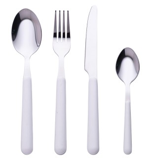 Galileo Σετ 24 μαχαιροπίρουνα από ανοξείδωτο χάλυβα με λαβή στο χρώ...