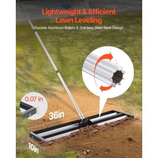 VEVOR Ρυθμιζόμενη Τσουγκράνα Χλοοτάπητα 36x10 με Λαβή 83.9 για Κήπο... VEVOR Ρυθμιζόμενη Τσουγκράνα Χλοοτάπητα 36x10 με Λαβή 83.9 για Κήπο...