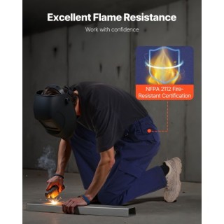 VEVOR Ανδρικό Πυρίμαχο Παντελόνι με Πολλές Τσέπες σε Σκούρο Μπλε HJ...