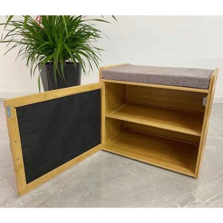 BAKAJI  Πάγκος Παπουτσοθήκη Σπίτι 2 Ράφια Ντουλάπι Παπουτσιών με Πό...