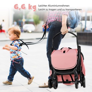 Costway  Πτυσσόμενο Καροτσάκι Ταξιδιού με Ξαπλωτή Ρυθμιζόμενη Πλάτη...