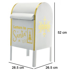 BAKAJI  Γραμματοκιβώτιο Γράμματα Άγιου Βασίλη Λευκή Χριστουγεννιάτι...