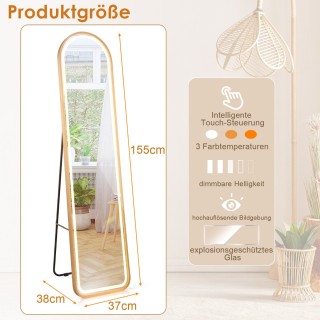 Costway LED Φωτιζόμενος Καθρέφτης Ολόσωμος με Ρυθμιζόμενο Φωτισμό ... Costway LED Φωτιζόμενος Καθρέφτης Ολόσωμος με Ρυθμιζόμενο Φωτισμό ...