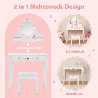 Costway Σετ Παιδικό Τουαλέτα Μακιγιάζ και Σκαμπό με Περιστρεφόμενο... Costway Σετ Παιδικό Τουαλέτα Μακιγιάζ και Σκαμπό με Περιστρεφόμενο...