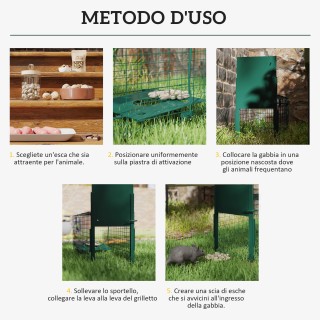 Outsunny Παγίδα Κλουβί για Μικρά Ζώα με Μία Πόρτα και Χειρολαβή, 80... Outsunny Παγίδα Κλουβί για Μικρά Ζώα με Μία Πόρτα και Χειρολαβή, 80...