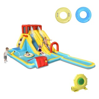 Costway Φουσκωτή Νεροτσουλήθρα με Κάθετη Αναρρίχηση & Μπάσκετ Υπαίθ... Costway Φουσκωτή Νεροτσουλήθρα με Κάθετη Αναρρίχηση & Μπάσκετ Υπαίθ...