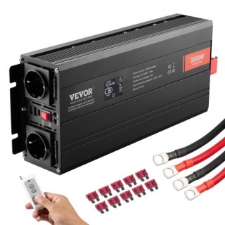 VEVOR Inverter 3000W 12V/230V LCD Remote CE CZXNBQ3000WC2N69YV2 VEVOR Inverter 3000W 12V/230V LCD Remote CE CZXNBQ3000WC2N69YV2