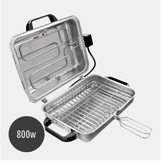 Επιτραπέζια Ηλεκτρική Ψησταριά Σχάρας 800W με Καπάκι ROLLER 20105 Επιτραπέζια Ηλεκτρική Ψησταριά Σχάρας 800W με Καπάκι ROLLER 20105