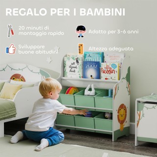 AIYAPLAY Ράφι Αποθήκευσης Παιχνιδιών με 6 Υφασμάτινα Συρτάρια και Β... AIYAPLAY Ράφι Αποθήκευσης Παιχνιδιών με 6 Υφασμάτινα Συρτάρια και Β...