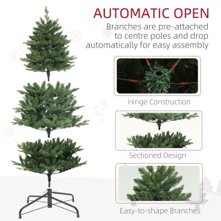 HOMCOM Τεχνητό Χριστουγεννιάτικο Δέντρο Ύψους 180 εκ. με 818 Κλαδι... HOMCOM Τεχνητό Χριστουγεννιάτικο Δέντρο Ύψους 180 εκ. με 818 Κλαδι...