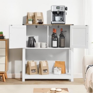 VEVOR Τραπέζι Καφέ 3 Επιπέδων με Μαγνητικές Πόρτες Καφέ Λευκό BSZSJ... VEVOR Τραπέζι Καφέ 3 Επιπέδων με Μαγνητικές Πόρτες Καφέ Λευκό BSZSJ...