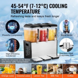 VEVOR Εμπορικός Διανομέας Ποτών 12L x 3 Δεξαμενές Κρύου Χυμού SYYL... VEVOR Εμπορικός Διανομέας Ποτών 12L x 3 Δεξαμενές Κρύου Χυμού SYYL...