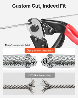 VEVOR 3.2mm Κιτ Συρματόσχοινου, 30.5μ 304 Ανοξείδωτο Ατσάλι, 2.9kN ... VEVOR 3.2mm Κιτ Συρματόσχοινου, 30.5μ 304 Ανοξείδωτο Ατσάλι, 2.9kN ...