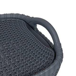 Galileo Καλάθι άπλυτων γκρι με επιφάνεια εφέ λυγαριάς 45x35x62 cm 5... Galileo Καλάθι άπλυτων γκρι με επιφάνεια εφέ λυγαριάς 45x35x62 cm 5...