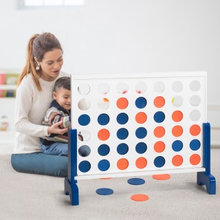 Costway  Τεράστιο παιχνίδι Σύνδεσε 4 με ξύλινο πλαίσιο, περιλαμβάνε...