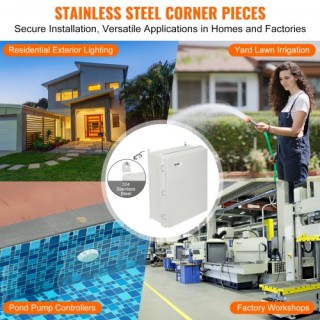 Κουτί Ηλεκτρικών Συνδέσεων Εξωτερικού Χώρου VEVOR, 35x25x15 εκ., Πλ...