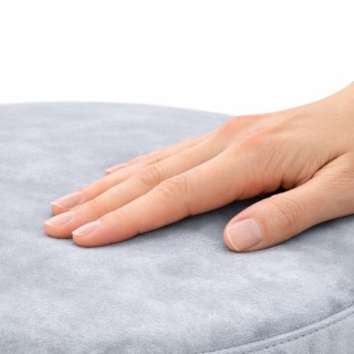 BAKAJI Στρογγυλό Πουφ Σκαμπό Ουρανού Μοντέρνου Σχεδιασμού με Βελούδ...