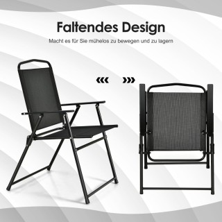 Costway Σετ Εξωτερικού Χώρου 6 Τεμαχίων με Πτυσσόμενες Καρέκλες, Τ... Costway Σετ Εξωτερικού Χώρου 6 Τεμαχίων με Πτυσσόμενες Καρέκλες, Τ...